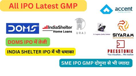 Doms Ipo Gmp Today India Shelter Accent Microcell Ipo Siyaram