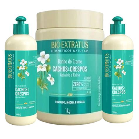 Kit Cachos Crespos Bio Extratus Mascara Kg Final Ml Submarino