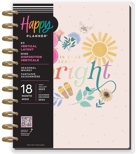 Happy Planner Big 18 Month Planner Seasonal Whimsy July 23 Dec 24