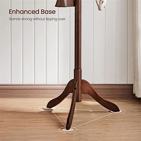 Vasagle Coat Rack Freestanding Wooden Coat Rack Stand With Hooks