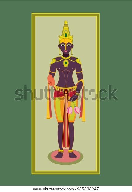 Lord Vishnu Lotus Stock Vector (Royalty Free) 665696947 | Shutterstock