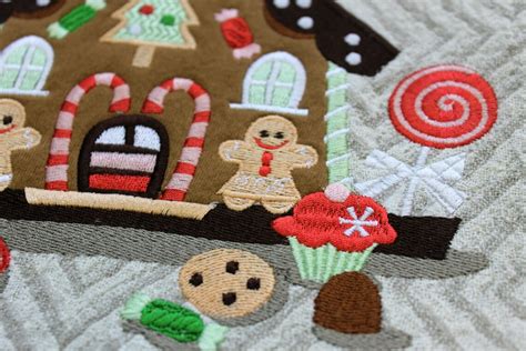 Gingerbread House Machine Embroidery Design Christmas Etsy