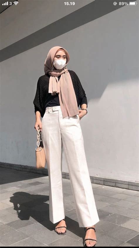 OOTD Gaya Jalanan Wanita Hijab Casual Untuk Jalan Nongkrong Weekend