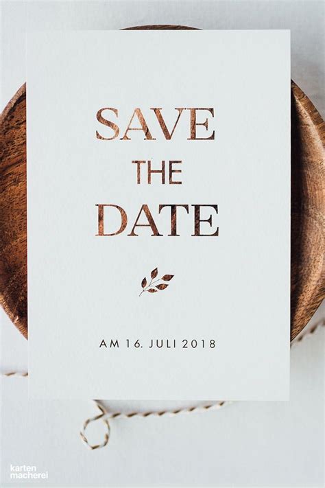 Save The Date Karte Auf Holz Casal