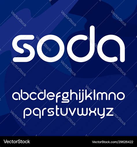 Soda Rounded Sans Serif Playful Font Royalty Free Vector