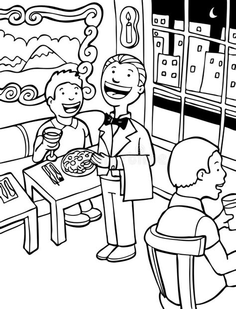 Detail Waiter Clipart Black And White Koleksi Nomer