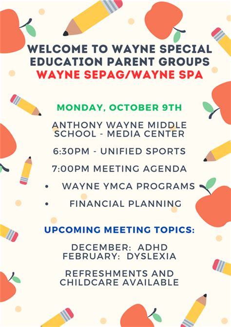 Sepag Special Education Parent Advisory Group Wayne Township Public