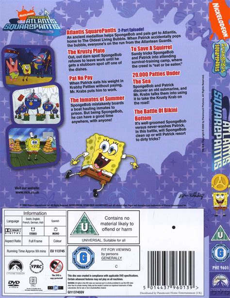 Spongebob Atlantis Squarepantis Dvd