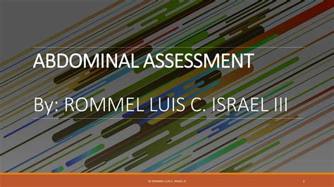 Abdominal Assessment Health Assessment Ppt