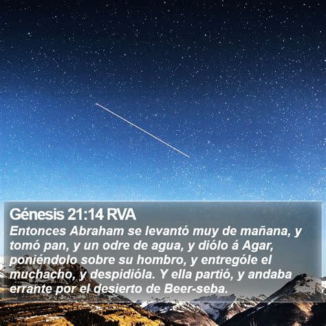 Génesis 2114 Rva Entonces Abraham Se Levantó Muy De Mañana Y