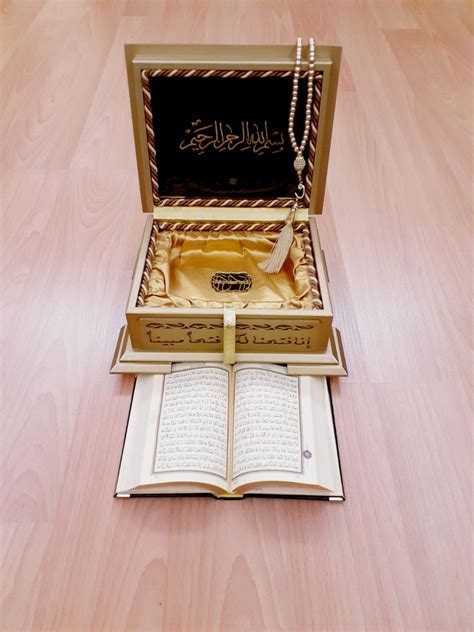 Personalized Quran Wooden Box Tasbeeh Islamic Gift Set Eid Etsy