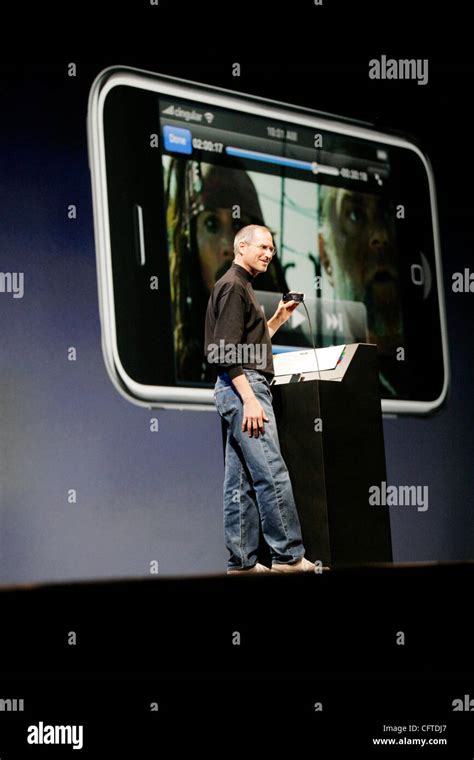 Steve Jobs Introduces The Iphone Hi Res Stock Photography And Images