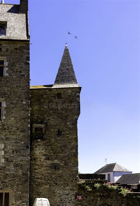 Chateau De Vitre - Medieval Castle in the Town of Vitre, France Stock Image - Image of flag ...