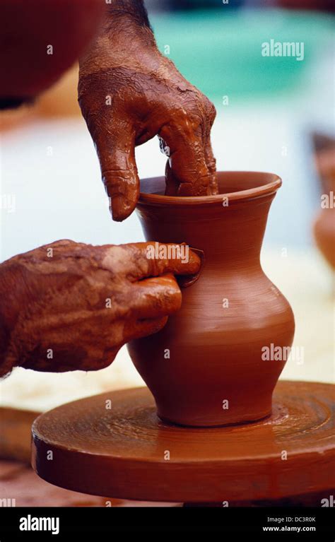 Vertical Manufacturing Handicraft Pottery Hi Res Stock Photography And