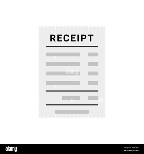 Receipt Document Icon Digital Vector Bill Sale Fee Flat Vector