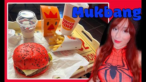 Trying Burger King Spider Verse Whopper Mukbang And Chat Youtube