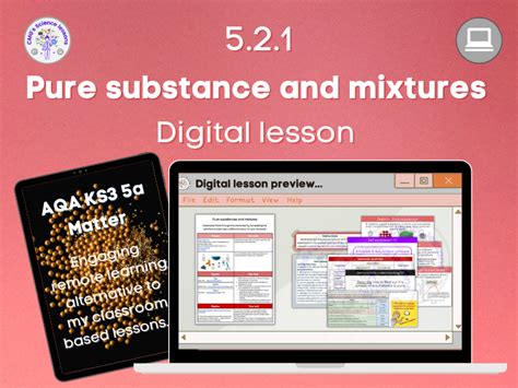 Pure Substances And Mixtures Lesson Bundle Ks3 1 Teaching Resources