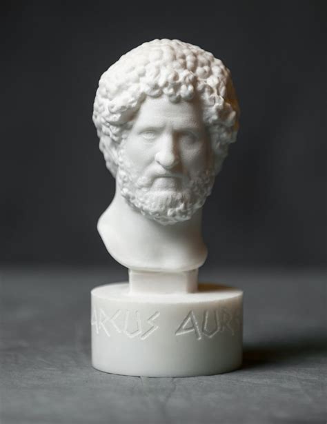 Marble Bust Of Marcus Aurelius Carved Marble Statue Figurine Artist