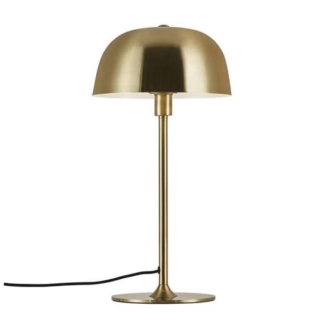 Lampada Da Tavolo Elegante Con Paralume Arrotondato In Ottone Cera