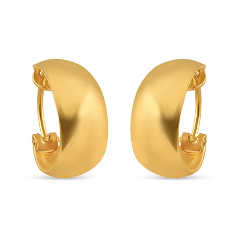 Buy 22ct Gold Plain Hoop Earring Online PureJewels UK