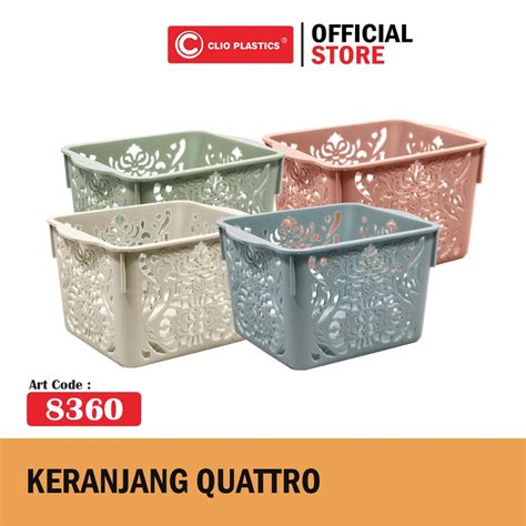 Jual CLIO Storage Basket Quattro 8360 Tempat Keranjang Plastik