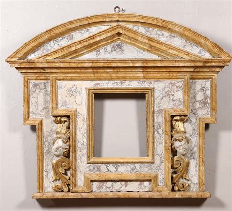 Cornice Architettonica In Legno Laccato A Finto Marmo Italia Centrale