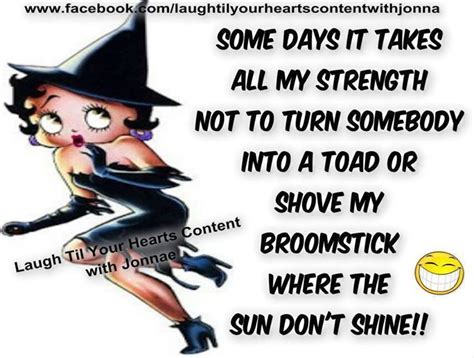 Some Days It Takes All My Strength Not To Shove My Broomstick Where The