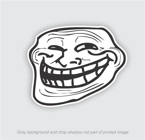 Troll Face Meme Sticker Bumper Funny Tailgate Kitty Jdm Decal Weird Vinyl Ebay