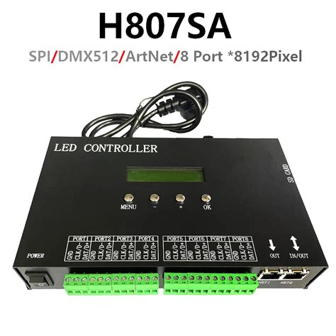 H807SA Controlador De 8 Puertos Madrid Artnet A SPI 8192 P Xeles WS2811