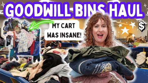 A GIANT BIG HUGE AMAZING Bins Haul Thrift With Me At The Goodwill