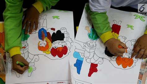 Photo 1500 Anak Mengikuti Lomba Mewarnai Ceria Warna Nusantara Foto