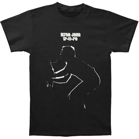 Men S Elton John 17 11 70 Album T Shirt Small Black Walmart