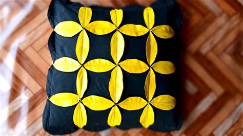 How To Make Cushion Cover And Pillow Cover Easy Flower Cushion Cover