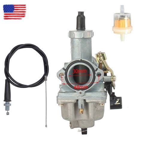 Carburetor W Throttle Cable Motorcycle Racing Carburetor Kit 30mm Power Jet Ebay