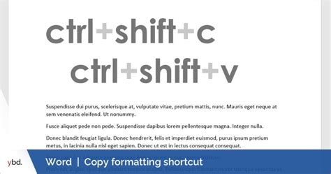 Word Shortcut Copy Formatting Your Business Documents