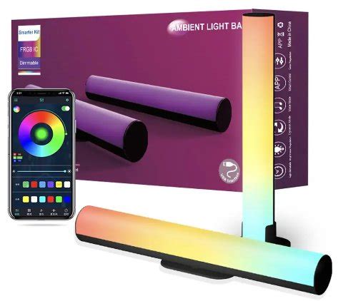 Lampa Pasek Świetlny Podświetlenie Rgb Z Kontrolą Barw W Rytm Muzyki