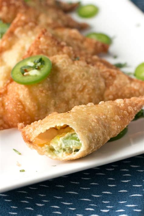 Jalapeño Avocado Cream Cheese Wontons Pic Food Fanatic