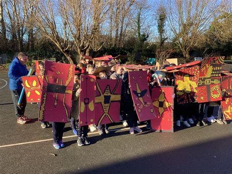 Roman shield formation- Owls | Carleton Green Community Primary School