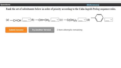 Solved Rank The Set Of Substituents Below In Order Of Chegg