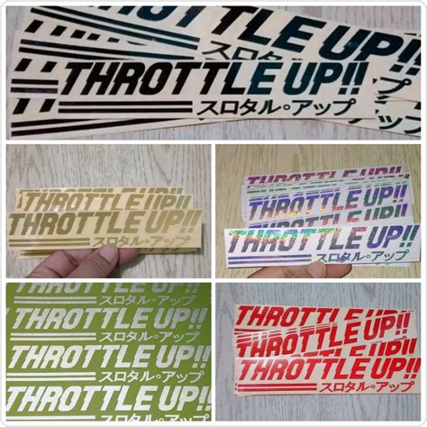 Jual Stiker Cutting Throttle Up Untuk Mobil Motor Helm Shopee Indonesia