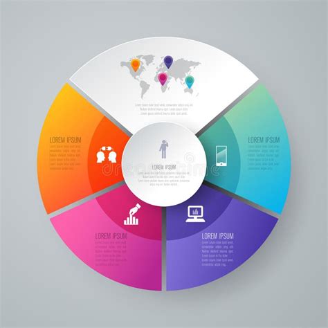 Modern Infographics Options Banner Spiral Pie Chart Stock Vector