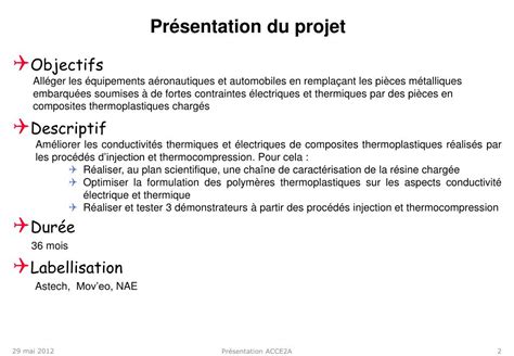 PPT PrÃsentation du projet PowerPoint Presentation free download