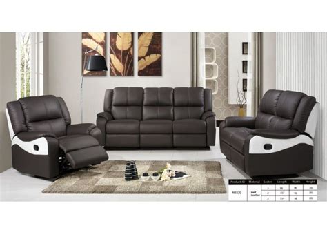 Beautiful Leather Recliner Lounge Suites Grey Chaise Uk