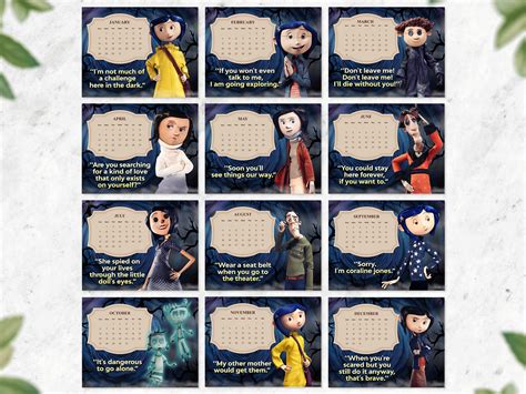 Desktop Calendars 2024 Coraline Sold By Valet Celestial Sku 4206167 Printerval Uk