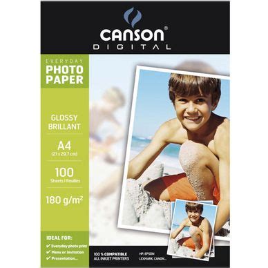 Papier Photo Brillant Everyday A G M Feuilles Canson