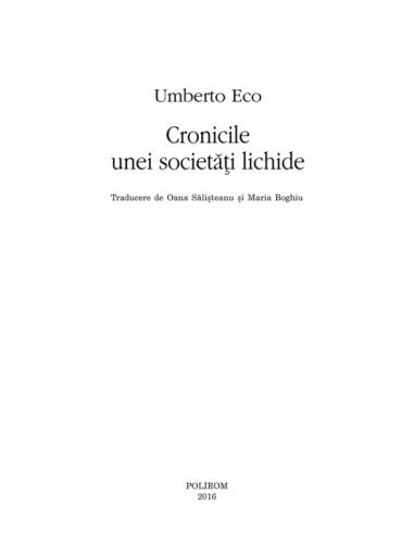 Cronicile unei societăți lichide