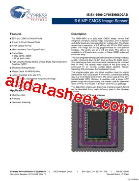 IBIS4 6600 09 Datasheet PDF Cypress Semiconductor