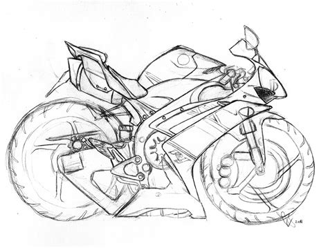 Yamaha R1 2007 Caricature Sketch By Ronvds On Deviantart