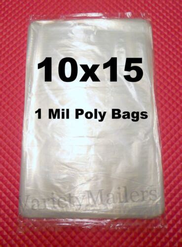 100 Clear Poly Merchandise Bags 10 X 15 1 Mil Apparel Plastic Bags