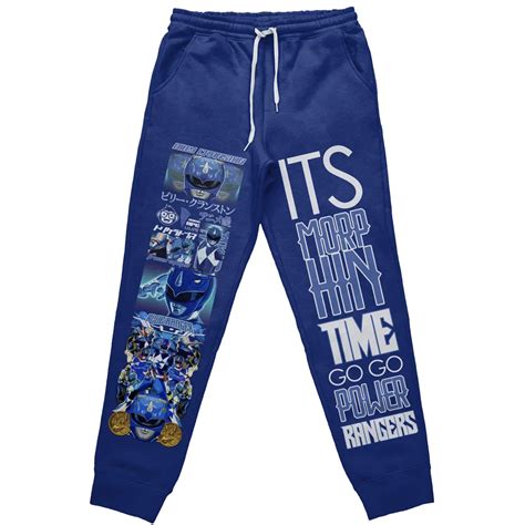 Blue Ranger Mighty Morphin Power Rangers Streetwear Sweatpants Otaku